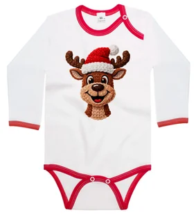 Body dziecięce Wesoły Świąteczny Renifer Jak Z Szydełka Święta 62/68 - Body dla niemowląt Body dziecięce Wesoły Świąteczny Renifer Jak Z Szydełka Święta 62/68 - Body dla niemowląt - miniaturka - grafika 1