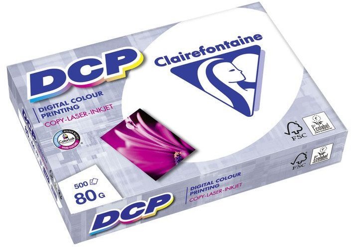 Papir til farveprint Clairefontaine DCP, A4, 1800, 80 g, 500 ark