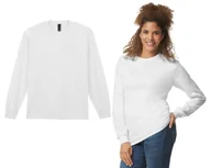 Koszulki męskie - Koszulka Bluzka T-Shirt z Długim Rękawem LONGSLEEVE GILDAN 2400 BIAŁA L - miniaturka - grafika 1
