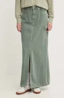 Spódnice - Pepe Jeans spódnica jeansowa MAXI SKIRT HW CLR kolor zielony maxi rozkloszowana PL901143 - miniaturka - grafika 1