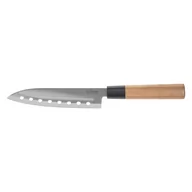 Noże kuchenne - Nóż santoku z bambusową rączką - miniaturka - grafika 1