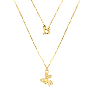 Złoty naszyjnik z pszczołą - Naszyjniki - miniaturka - grafika 1