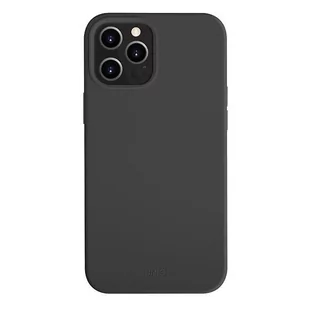 Uniq UNIQ etui Lino Hue iPhone 12 Pro Max 6,7" czarny/ink black Antimicrobial - Etui i futerały do telefonów - miniaturka - grafika 1
