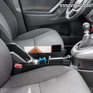 Komplet 2 czarnych organizerów do auta InnovaGoods - Akcesoria na biurko - miniaturka - grafika 1