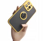 Etui i futerały do telefonów - Bizon Etui Case Hybrid Ring do iPhone 14 Pro Max żółte - miniaturka - grafika 1