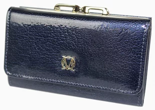 Portfel Damski Skórzany Marco (PL) 14 cm Klamra Skóra Naturalna GRANATOWY LAKIEROWANY PD 03 - Portfele Portfel Damski Skórzany Marco (PL) 14 cm Klamra Skóra Naturalna GRANATOWY LAKIEROWANY PD 03 - Portfele - miniaturka - grafika 1