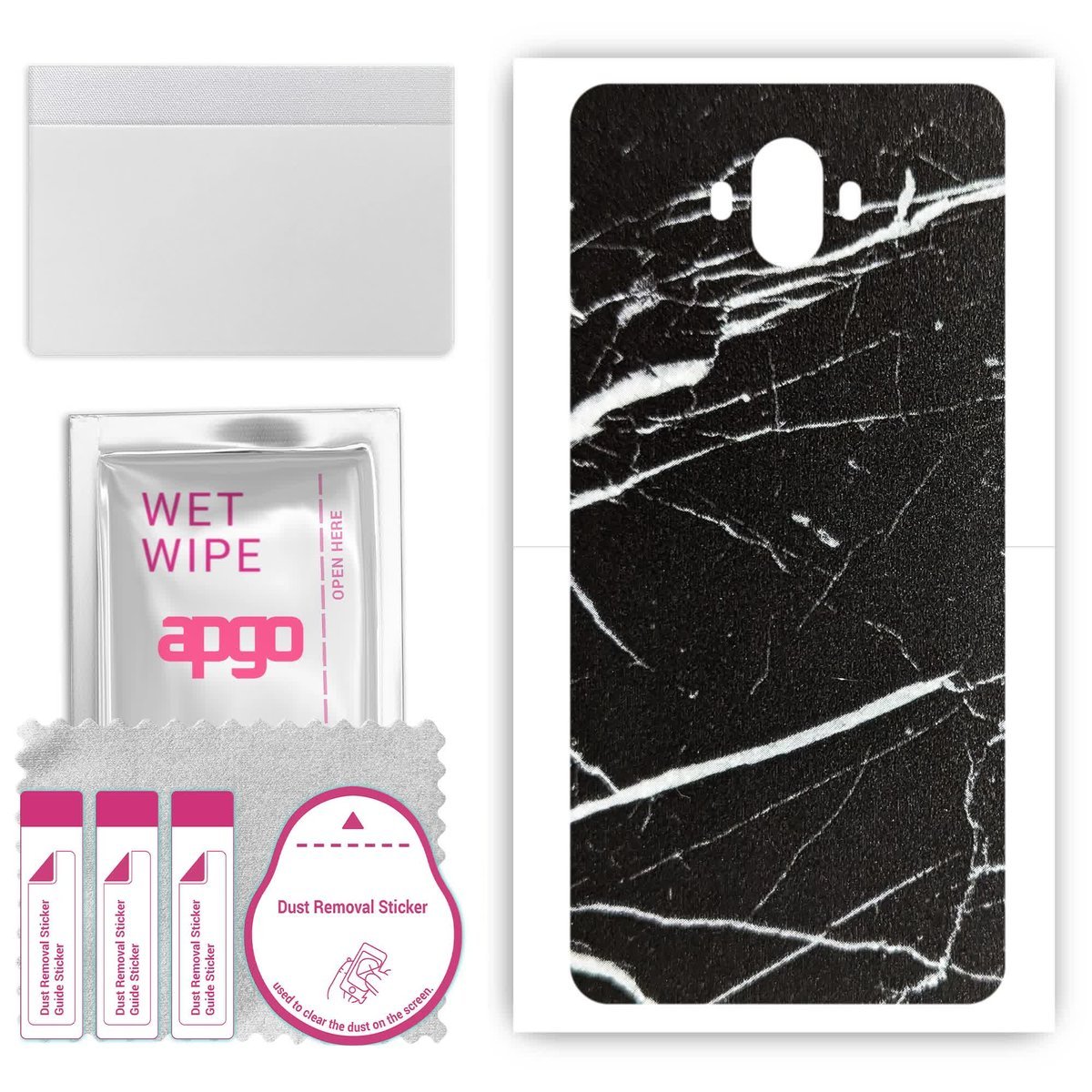 Folia naklejka skórka strukturalna na TYŁ do Oukitel K8000 - Marmur Ciemny - apgo SKINS