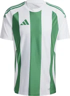 Koszulki męskie - Adidas Koszulka męska adidas Striped 24 Jersey biało-zielona IW2148 L - miniaturka - grafika 1