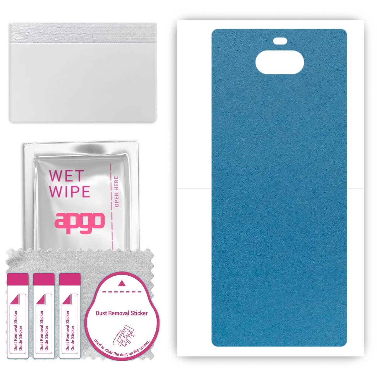 Folia naklejka skórka strukturalna na TYŁ Zamsz do Sony Xperia 8 - Zamsz Niebieski - apgo SKINS