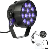 Oświetlenie akwarium - LIGHT4ME REFLEKTOR SCENICZNY IMPREZOWY ULTRAFIOLETOWY DISCO PAR 12x1W UV LED V2 - miniaturka - grafika 1