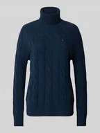 Swetry damskie - Golf o kroju relaxed fit z czystej wełny - miniaturka - grafika 1