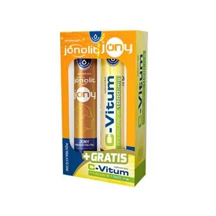 Oleofarm Jonolit Jony, 20 tabletek + C-Vitum musujące 1000 mg, 20 tabletek - Witaminy i minerały - miniaturka - grafika 1