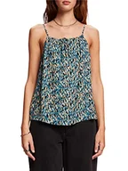 Koszulki i topy damskie - ESPRIT Top na ramiączkach z nadrukiem na całej powierzchni, turkusowy, XS - miniaturka - grafika 1