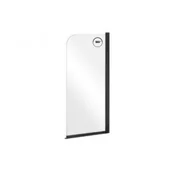 Parawany nawannowe - BESCO PNPB-1S PRIME BLACK NEW 1 parawan nawannowy 1-skrzydłowy przejrzyste szkło 70 x 140 - miniaturka - grafika 1