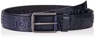 Paski - BOSS Męski pasek Tint All_Sz35, ciemnoniebieski, 401, 100, Dark Blue401 - miniaturka - grafika 1