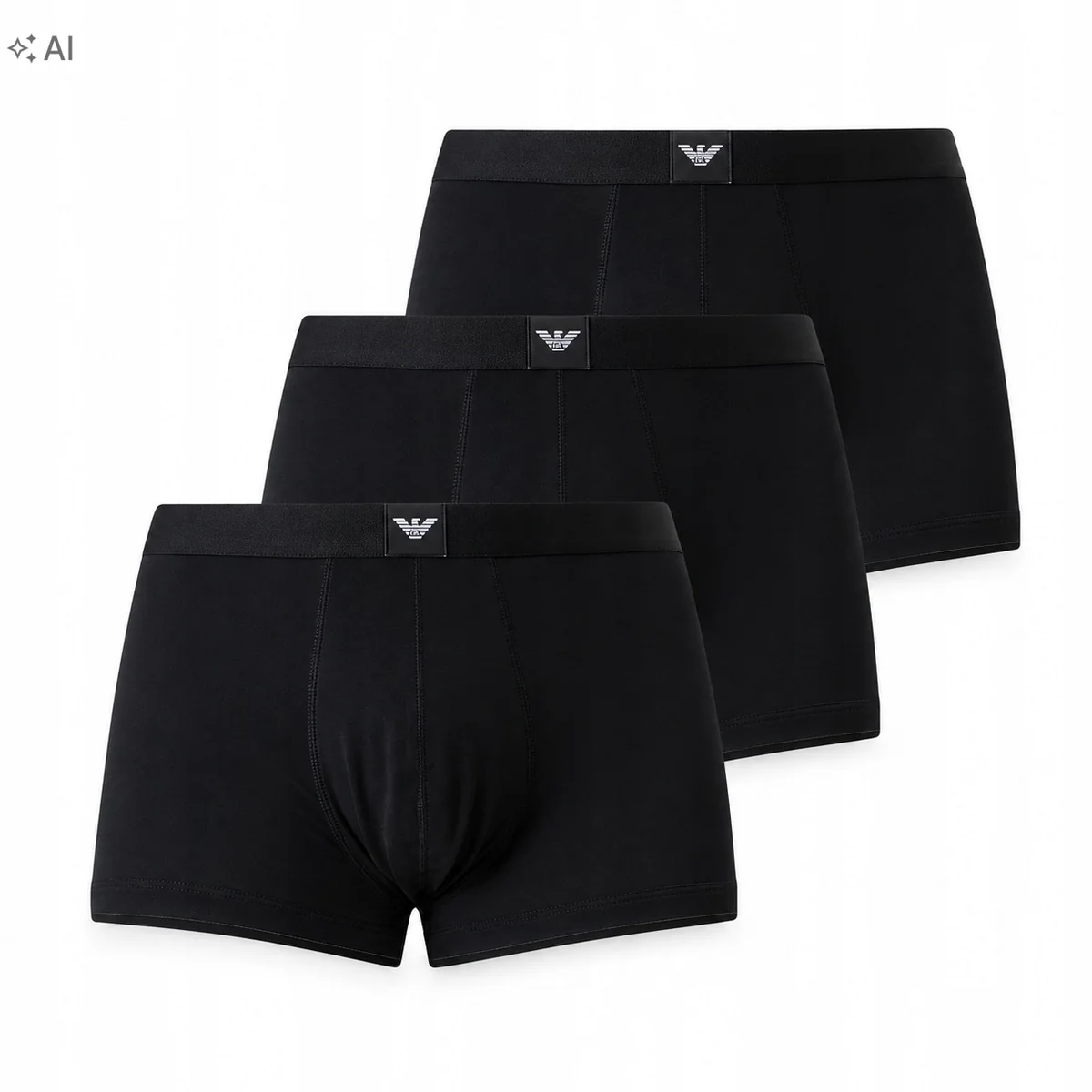 Emporio Armani Trunk Bokserki męskie 3 PACK czarne rozmiar M