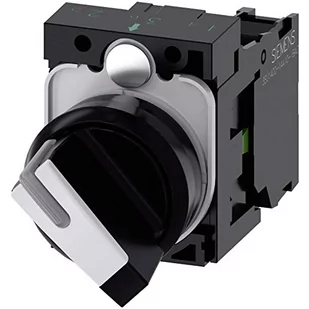 Siemens Przełącznik z możliwością podśw 22mm okrągły tworzywo czarny/biały kr pióro 2 poz o-i 3SU1100-2BF60-1BA0 3SU1100-2BF60-1BA0 - Inne akcesoria elektryczne - miniaturka - grafika 1