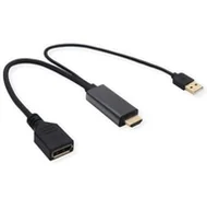 Złącza, przejściówki, adaptery - VALUE Adapter kablowy, v1.2, HDMI M - DP F Adapter AV - miniaturka - grafika 1
