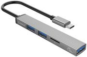 Czytniki kart pamięci - Hub USB Orico USB-A - USB3.0, 2xUSB2.0, TF (AH-A12F-GY-BP) (CA913770) - miniaturka - grafika 1