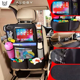 Organizer samochodowy do auta na fotel tył oparcie siedzenie samochodu ochraniacz Alogy na tablet Czarny - Części i akcesoria do laptopów - miniaturka - grafika 9