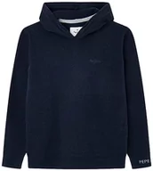 Bluzy dla chłopców - Pepe Jeans Chłopięca bluza z kapturem Tottenham, Niebieski (Dulwich), 16 Lat - miniaturka - grafika 1