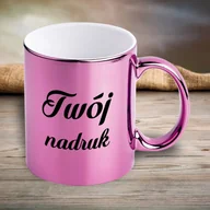 Kubki - Kubek platerowany z Twoim nadrukiem - fioletowy - miniaturka - grafika 1