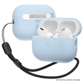 Inne akcesoria audio-wideo - ELAGO Etui Case Silikonowy na AirPods Pro 2 ze smyczką, Light Blue - miniaturka - grafika 1
