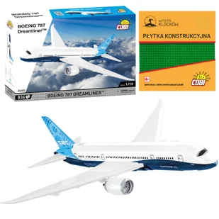 Cobi 26603 Samolot Boeing 787 Dreamliner  836 El. + PŁYTKA - Klocki - miniaturka - grafika 1