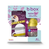 Bidony dla dzieci - Zestaw na start 3w1 - bidon ze słomką cytrynowy smycz Lemon Sherbet zapasowe słomki - miniaturka - grafika 1