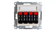Gniazdka elektryczne - Kontakt Simon Simon 54 Gniazdo głośnikowe poczwórne kremowe DGL34.01/41 WMDG-04000x-041 0001-00000-37888 [4349815] - miniaturka - grafika 1