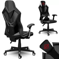 Fotele gamingowe - Sofotel Fotel gamingowy Shiro czarno-biały 2194 - miniaturka - grafika 1