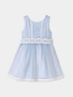 Sukienki i spódniczki dla dziewczynek - Abel & Lula Sukienka elegancka 5029 Błękitny Regular Fit - miniaturka - grafika 1