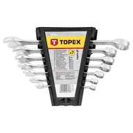 Zestawy narzędziowe - Topex Klucze płasko-oczkowe 6-17 mm zestaw 7 szt 35D379 - miniaturka - grafika 1