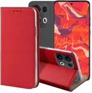 Etui i futerały do telefonów - ETUI Z KLAPKĄ DO OPPO RENO13 PRO 5G CZERWONE ZAMYKANE MAGNETYCZNE KABURA - miniaturka - grafika 1