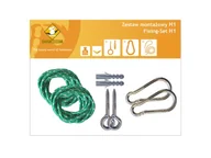 Hamaki - Zestaw montażowy H1_1 do hamaków, zielony koala/zh1_1_16 - miniaturka - grafika 1