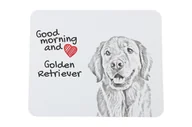 Podkładki pod mysz - Golden Retriever podkładka pod mysz z psem Art-Dog - miniaturka - grafika 1