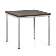 Stoły - B2B Partner Stół do jadalni TRIVIA, jasnoszara konstrukcja, 800x800 mm, orzech 555424 - miniaturka - grafika 1