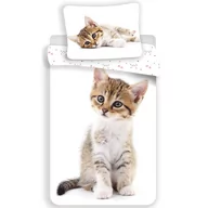 Pościel dla dzieci - JF Pościel Bawełniana Kotek 02 CAT WHITE - miniaturka - grafika 1
