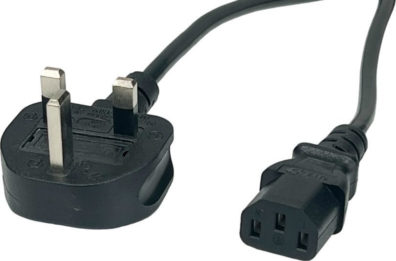 POSAC-C13-5/UK30: POS AC-UK cable C13-YJT3[10A]-BS1363-YJ08[5A] H03VV-F3G0,75 L=3000 black