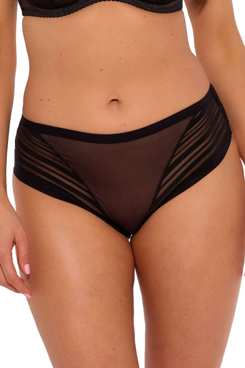 Brazyliany damskie z siateczki w pasy GAIA Ingrid 1271 czarne S