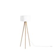 Lampy stojące - Beliani Lampa podłogowa Lampa podłogowa drewniana biała NITRA 12913 - miniaturka - grafika 1