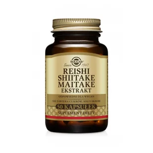 Solgar Reishi Shiitake Maitake ekstrakty 50kaps - Suplementy naturalne - miniaturka - grafika 1