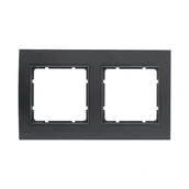 Klawisze i ramki - Berker Ramka potrójna podwójna B.3 - aluminium czarny/antracyt - miniaturka - grafika 1