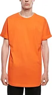 Koszulki męskie - Urban Classics Męski T-shirt Long Shaped Turnup Tee, T-shirt dla mężczyzn, dłuższy krój, dostępny w wielu wariantach kolorystycznych, rozmiary XS-5XL, mandarynka, 3XL - miniaturka - grafika 1