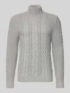 Swetry męskie - Sweter z dzianiny z golfem model ‘BASIM’ - miniaturka - grafika 1