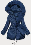 Kurtki damskie - PARKA DAMSKA Z FUTERKIEM GRANATOWA (5M762-215) - J.STYLE - miniaturka - grafika 1