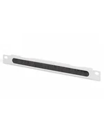 Szafy rack - Organizer kablowy poziomy z przepustem szczotkowym 10 cali 254mm 0.5U 22x254x12mm, szary RAL 7035 - miniaturka - grafika 1