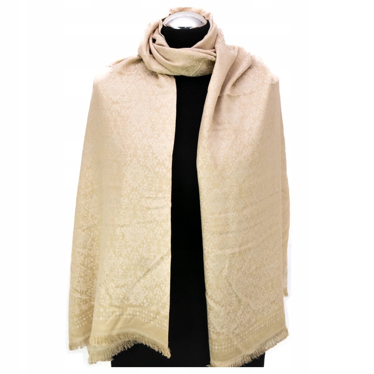 Szal Szalik Damski Orientalny Wzór Turecki Kwiatowe Ogrody Seraju Aksamitna