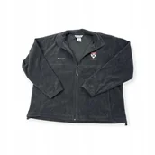 Bluzy męskie - Rozpinana czarna polarowa bluza męska Columbia XXL - miniaturka - grafika 1