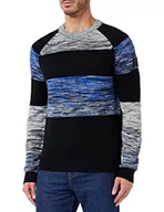 Bluzy męskie - BOSS Męska bluza Knitted, czarna, S - miniaturka - grafika 1